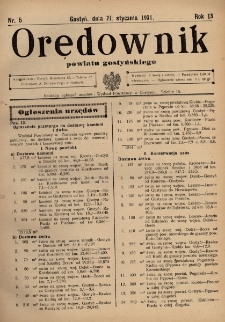 Orędownik Powiatu Gostyńskiego 1931.01.21 R.13 nr 5