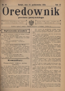 Orędownik Powiatu Gostyńskiego 1930.10.15 R. 12 Nr 82