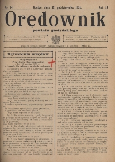 Orędownik Powiatu Gostyńskiego 1930.10.22 R. 12 Nr 84