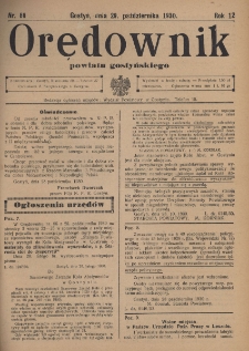 Orędownik Powiatu Gostyńskiego 1930.10.29 R. 12 Nr 86