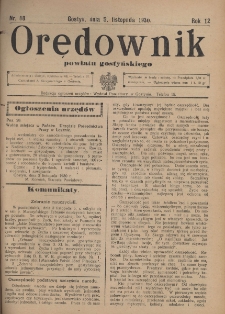 Orędownik Powiatu Gostyńskiego 1930.11.05 R. 12 Nr 88