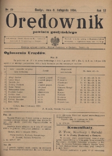 Orędownik Powiatu Gostyńskiego 1930.11.08 R. 12 Nr 89