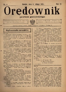 Orędownik Powiatu Gostyńskiego 1931.02.04 R.13 nr 9