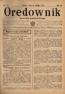 Orędownik Powiatu Gostyńskiego 1931.02.14 R.13 nr 12