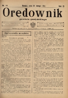 Orędownik Powiatu Gostyńskiego 1931.02.21 R.13 nr 14
