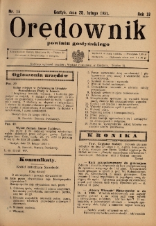 Orędownik Powiatu Gostyńskiego 1931.02.25 R.13 nr 15