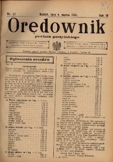 Orędownik Powiatu Gostyńskiego 1931.03.04 R.13 nr 17