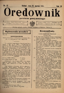 Orędownik Powiatu Gostyńskiego 1931.03.21 R.13 nr 22