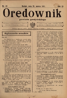Orędownik Powiatu Gostyńskiego 1931.03.25 R.13 nr 23