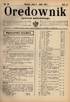 Orędownik Powiatu Gostyńskiego 1931.05.06 R.13 nr 35