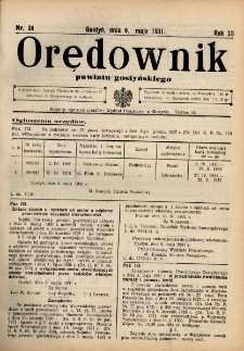 Orędownik Powiatu Gostyńskiego 1931.05.09 R.13 nr 36