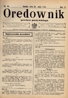 Orędownik Powiatu Gostyńskiego 1931.05.23 R.13 nr 40