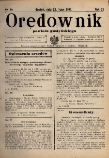 Orędownik Powiatu Gostyńskiego 1931.07.25 R.13 nr 58