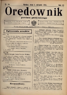 Orędownik Powiatu Gostyńskiego 1931.08.01 R.13 nr 60