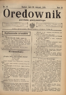 Orędownik Powiatu Gostyńskiego 1931.08.26 R.13 nr 67
