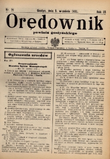 Orędownik Powiatu Gostyńskiego 1931.09.05 R.13 nr 70