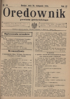 Orędownik Powiatu Gostyńskiego 1930.11.26 R. 12 Nr 94