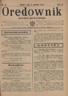 Orędownik Powiatu Gostyńskiego 1930.12.03 R. 12 Nr 96