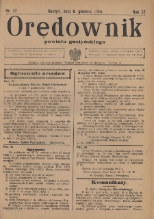 Orędownik Powiatu Gostyńskiego 1930.12.06 R. 12 Nr 97