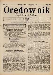 Orędownik Powiatu Gostyńskiego 1931.11.04 R.13 nr 87