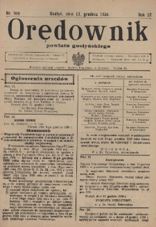 Orędownik Powiatu Gostyńskiego 1930.12.17 R. 12 Nr 100