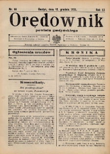 Orędownik Powiatu Gostyńskiego 1931.12.12 R.13 nr 98