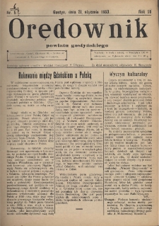 Orędownik Powiatu Gostyńskiego 1933.01.21 R. 15 Nr 6
