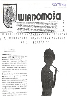 Wiadomości Wschowskie 1991.07.01 R.1 Nr 1(1)