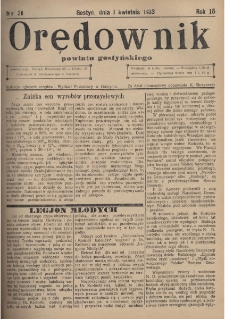 Orędownik Powiatu Gostyńskiego 1933.04.01 R. 15 Nr 26