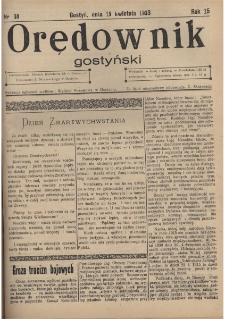 Orędownik Gostyński 1933.04.15 R. 15 Nr 30