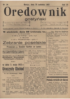 Orędownik Gostyński 1933.04.29 R. 15 Nr 34