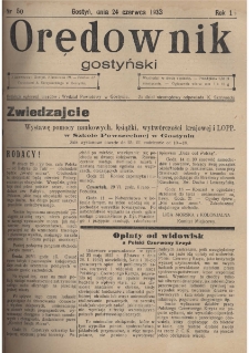 Orędownik Gostyński 1933.06.24 R. 15 Nr 50