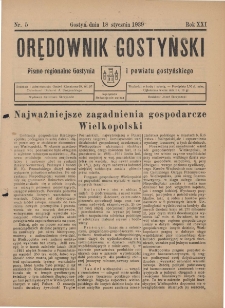 Orędownik Gostyński 1939.01.18 R.21 Nr 5