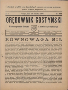 Orędownik Gostyński 1939.01.28 R.21 Nr 7