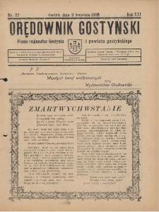 Orędownik Gostyński 1939.04.09 R.21 Nr 27
