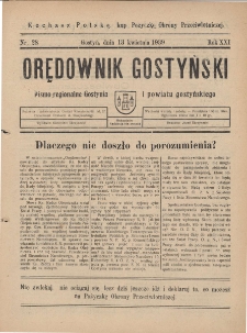 Orędownik Gostyński 1939.04.13 R.21 Nr 28
