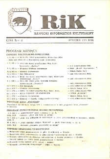 Rawicki Informator Kulturalny 1971.01 R.1
