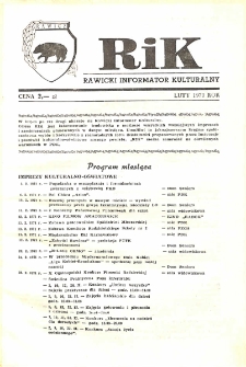 Rawicki Informator Kulturalny 1971.02 R.1