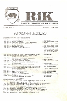 Rawicki Informator Kulturalny 1971.03 R.1