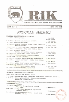 Rawicki Informator Kulturalny 1971.05 R.1