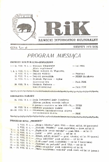 Rawicki Informator Kulturalny 1971.08 R.1