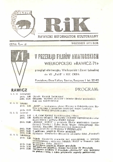 Rawicki Informator Kulturalny 1971.09 R.1