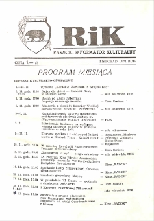 Rawicki Informator Kulturalny 1971.11 R.1