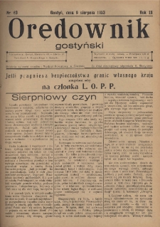 Orędownik Gostyński 1933.08.09 R. 15 Nr 63