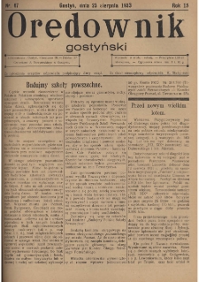 Orędownik Gostyński 1933.08.23 R. 15 Nr 67