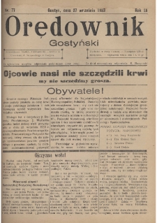 Orędownik Gostyński 1933.09.27 R. 15 Nr 77