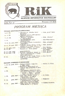 Rawicki Informator Kulturalny 1972.9 R.2