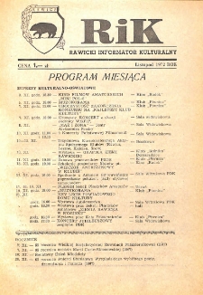 Rawicki Informator Kulturalny 1972.11 R.2