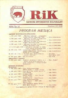 Rawicki Informator Kulturalny 1973.12 R.3