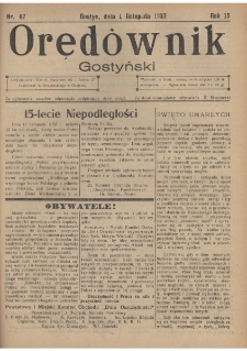 Orędownik Gostyński 1933.11.01 R. 15 Nr 87